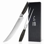 KOI ARTISIAN Knife & Fork Set,Sharp Knife Blade, Comfortable Grip Steak Knives Stainless Steel Build, Meat Knife for raw Meat and Cooked Meat, Premium Quality Kitchen Knife