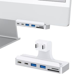 6-in-1 USB C Hub for iMac 24 inch (M1/M3), iMac USB Adapter Multiport with Type-C 10Gbps, SD/TF Card Reader Compatible for 2021 iMac 24-inch(M1)/2023 iMac 24-inch(M3) | iMac Accessories