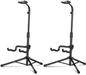 CAHAYA Acoustic Guitar Stand Universal Floor Guitar Folding Stands with Neck Holder for Acoustic Electric Classical Bass Guitars 2Pack CY0287