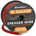 InstallGear 16 Gauge Speaker Wire (100ft - Red/Brown) | Speaker Cable for Car Speakers Stereos, Home Theater Speakers, Surround Sound, Radio, Automotive Wire, Outdoor | 16 AWG Speaker Wire