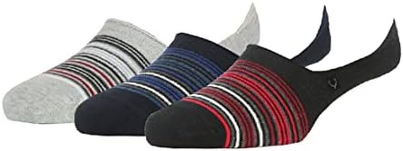 Allen Solly Men'S Cotton No Show Socks (Pack Of 3) - Light Grey Melange, Navy, Black