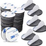 HIGH-PQ 100PCS Round Double Sided Foam Tape Strong Pad, Diameter 30mm Super-Sticky Adhesive Mounting Suitable for Walls and Door, Wood, Metals, Glasses, Papers,Plastics,Fabrics - Black