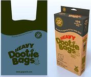 HEAVY Dootie Bags® VERY LARGE Dog and Cat Waste Poop Bags. 100 Count Strong Multi-Use, Leakproof with EZ Tie Handles and Gussets. Made with Corn Starch. Fits GoGo Stik and Swivel Bin Pooper Scoopers.