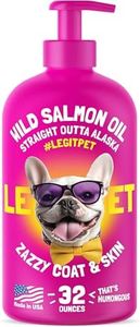 Wild Alaskan Salmon Oil for Dogs & Cats - Pure Fish Omega 3 6 9 Liquid EPA DHA Fatty Acids - Skin & Coat Supplement - Supports Joint Function, Brain, Eye, Immune & Heart Health - Made in USA 32 oz