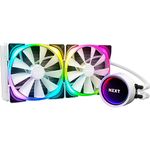 NZXT Kraken X63 RGB 280mm AIO Liquid Cooler with AER RGB Fans - White I Intel Socket LGA 1200, 1151, 1150, 1155, 1156, 1366, 1700, 2011, 2011-3, 2066 I AMD Socket AM4, sTRX4*, TR4* - (RL-KRX63-RW)
