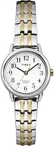 Timex Women's Easy Reader Watch, Two-Tone/White/Two-Tone/EXP, 25MM, Easy Reader Watch