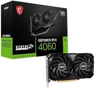 MSI GeForce RTX 4060 Ventus 2X Black 8G OC Graphics Card -NVIDIA RTX 4060, 8 GB GDDR6 Memory, 17 Gbps, PCIe 4.0, DLSS3