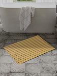 CASA-NEST PVC Non Slip Shower Mat (17 Inch X 24 Inch), Saffron Yellow,Anti Slip Bathroom Mat naxan001