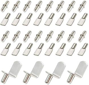 60 Pieces Shelf Bracket Pegs Stainless Steel Shelf Pins Support, Nickel Plated Shelf Pins, 3 Styles