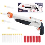Toyshine Double-Barreled Long Range Soft Bullet Shotgun Toy with 10 Foam Bullets & 6 Ejection Shells Role-Play Indoor Outdoor Shooting Toy for Kids 4+