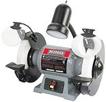 King Canada 8-Inch Bench Grinder, Low Speed with Light (KC-895LS)