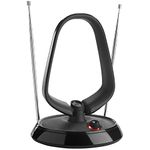 One For All SV9143-5G 3G/4G/5G Blockfilter - DVB-T2 Indoor Antenna - Digital TV in HD - 0 to 15 km Range - Black