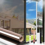 Arthome Heat Blocking Window Film Anti-UV 23.6 x 181 Inch, Heat Control Window Stick Tint Reflective No Glue Static Cling Adhesive DIY One Way Film for Home and Office Sun Glare Reduction with Tool