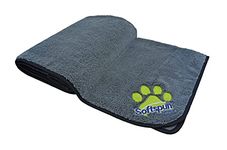 SOFTSPUN Microfiber Pet Towel 60x120 cms 1pcs 380gsm Grey! Ultra-Soft, Ultra-Absorbent for Drying Small & Medium Dogs & Cats of All Breeds Quickly.