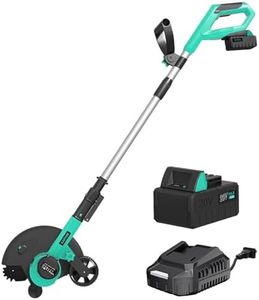 FESTISOUL 20V Cordless Lawn Edger with Brushless Motor – 9-Inch Steel Blade, 4.0Ah Battery & Charger, 3-Position Depth Adjustment, Lightweight Landscaping Tool for Driveways, Sidewalks & Garden Border