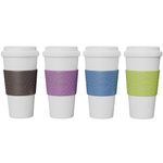 Copco Acadia Reusable to Go Mug, 16-Ounce Capacity - 4-Pack (Brown, Plum, Blue, Green)