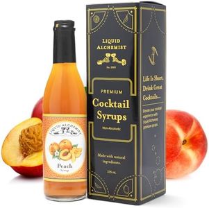 Liquid Alchemist Peach Syrup for Drinks - Real Ingredients Make our Peach Puree for Cocktails a Perfect Peach Bellini Mix - Our Peach Flavoring Syrup is Non-GMO & Vegan - Peach Cocktail Syrup (25 oz)