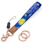 Rimilak Wristlet Keychain, Wrist Lanyard Key Chain for Women Men Car Keys ID Badges Card Wallet Phone Camera