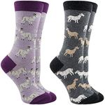 WHD Billy Goat Socks 2-Pack (Purple Heather/Charcoal, Medium)