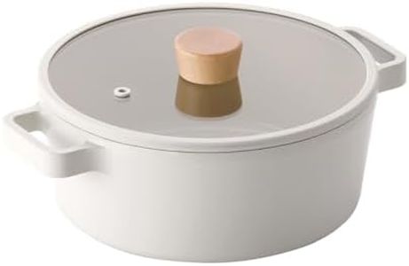 Neoflam Fika 24cm Stockpot Induction with Silicon Rim Glass lid