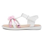 Walkright Girls White and Pink Shimmer Sandal - Size 13 Child UK - White