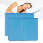 LIVIVO Set of 2 Gel Cooling Pillows - Reusable Cooling Mat Cold Pillows for Sleeping, Night Sweats, Heat Reduction & Comfortable Sleep - Foldable Cooling Pillow Gel Pad for Bed, Chair or Sofa