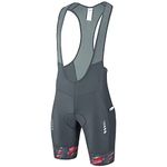 Przewalski Men's Cycling Bike Bib Shorts 4D Padded Biking Bicyle Shorts with Phone Pockets Grey