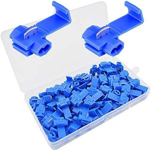 Senven 60Pcs Terminal de conector rápido de cable de bloqueo escocés, conector de cable, conector de rama de conector rápido - 60Pcs azul