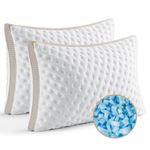 Shredded Memory Foam Pillows, VISCOFLEX Gel Pillows King Size Set of 2, Cooling Pillows for Sleeping 2 Pack, Adjustable Bed Pillows Firm or Soft Pillows with Removable Cooling Cover (18"x 31")