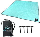 FE Active Sand Free Beach Blanket - Extra Large Beach Blanket Water Resistant Sand Proof Large Mat, Outdoor Large Blanket, Picnic Compact Lightweight Sand Free Carry Bag | Designed in California, USA