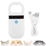 Haosie Microchip Scanner, Handheld Microchip Reader, Rechargeable Pet Reader 134.2kHz FDX-B/ISO11784(85)/EMID Pet Chip ID Scanner with 0.91inch High Brightness Display for Animal Pets Dogs Cats