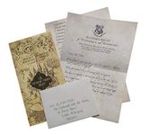 MCSID RAZZ Harry Potter Hogwarts Acceptance Letter and Marauders Map (mini size) - SINGLE LOCATION | Officially licenced by Warner Bros., USA (brown)