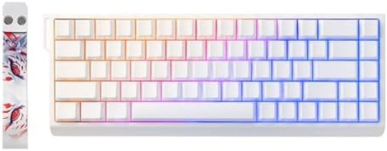 YUNZII MAD68 HE Rapid Trigger Tastatur, 60% Kabelgebunden Gaming-Tastatur mit Magnet-Switches,0,02 mm Präzision,8000 Hz,Einstellbare Betätigung, Hot-Swap, RGB, Snap Tap, PBT für PC & Mac(White)