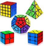 AuntyFey 5 Pack Speed Cube Set, Mag