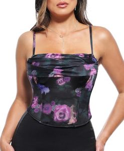 Popilush Corset Tops for Women Shapewear Bustiers Floral Size XS