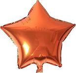 [10 Pack] Star Shape Foil Balloons, 18" Mylar Aluminum Foil Balloons 45cm Decorations for Birthday Party Wedding Engagement Party Celebration Holiday Show Party Activities (Orange)