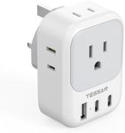 US to UK Plug Adapter, TESSAN Type 