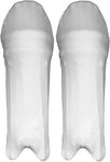 Rainox Cricket Batting Pads Covers, Leg Guards Clads, Batting Leg Guards Stretchable Outer Skin Cover Suitable for Men's & Youth Size (White)