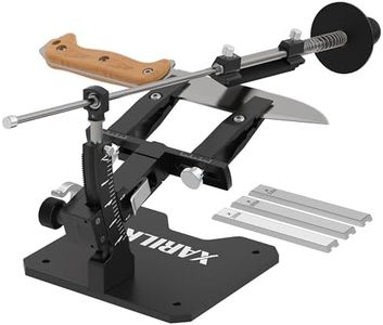 XARILK GEN3 Guided Knife Sharpening System, Aluminium | Professional Knife Sharpener, Knife Sharpening Kit W / 3 Al Plates Diamond (320#, 800#, 2000#) for for Hunting & Kitchen Knives
