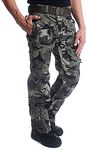 MAGCOMSEN Mens Cargo Trousers Combat Pants Work Trousers Special Force Safety Trousers, Camo, 32