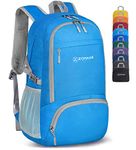 ZOMAKE Lightweight Foldable Backpack - Packable Rucksack 30L Small Packable Backpcks Walking Rucksacks Travel Daypack Water Resistant For Men Women Outdoor Hiking - (Light Blue)