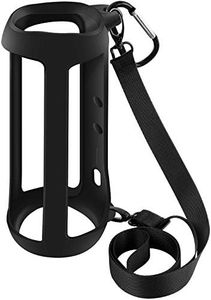 Silicone Case for JBL FLIP 5 Waterproof Portable Bluetooth Speaker, Gel Soft Skin Rubber Cover, Travel Carrying Storage Bag Pouch with Shoulder Strap and Carabiner