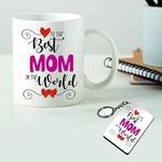 PICRAZEE “Best Mom in The World” Mothers Day/Happy Birthday Gift for Mom Mother Mummy (1 Ceramic Mug, 1 Keyring) (Best Mom in The World)