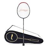 Li-Ning G-Force Superlite 3500 Carbon-Fiber Strung Badminton Racquet with Free Full Cover (Navy/Red)