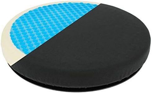 Sumex RK19009 - Cuscino rotondo girevole a 360 gradi, con gel e memory foam per auto, ufficio e tutti i tipi di sedili,