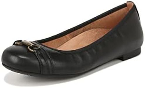 Vionic Delanie Women's Ballet Flat Delanie Shoes with Arch Support Medium Fit, Black, 5.5 US