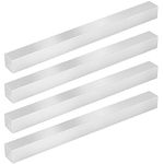 MUKCHAP 4 Pieces 1 x 1 Inch Square Aluminum Bar 12 Inches Long +0 inch/-.05 Inch, 6061 Aluminum Solid T6511 Plate Mill Stock