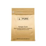 Konjac Gum Powder (8 oz) Glucomannan Konjac Powder, Cornstarch Substitute, Thickener