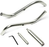 BMWOOD S Shaped Stainless Steel Tool Rest Set with 1" and 5/8" Stems for Woodturning Lathe Bowl Turning.