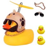 ACEDOAMARE Duck Bike Bell, Cute Rubber Yellow Duck Bicycle Accessories with LED Light Propeller Helmet Squeeze Horns for Adults Kids Children Cycling Motorcycle Handlebar Bicycle (Brown Bear)